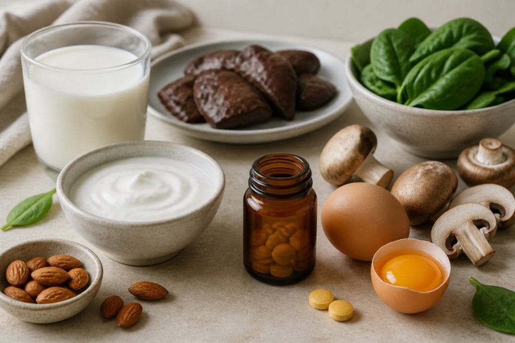 Witamina B2 – objawy niedoboru, dieta i suplementacja
